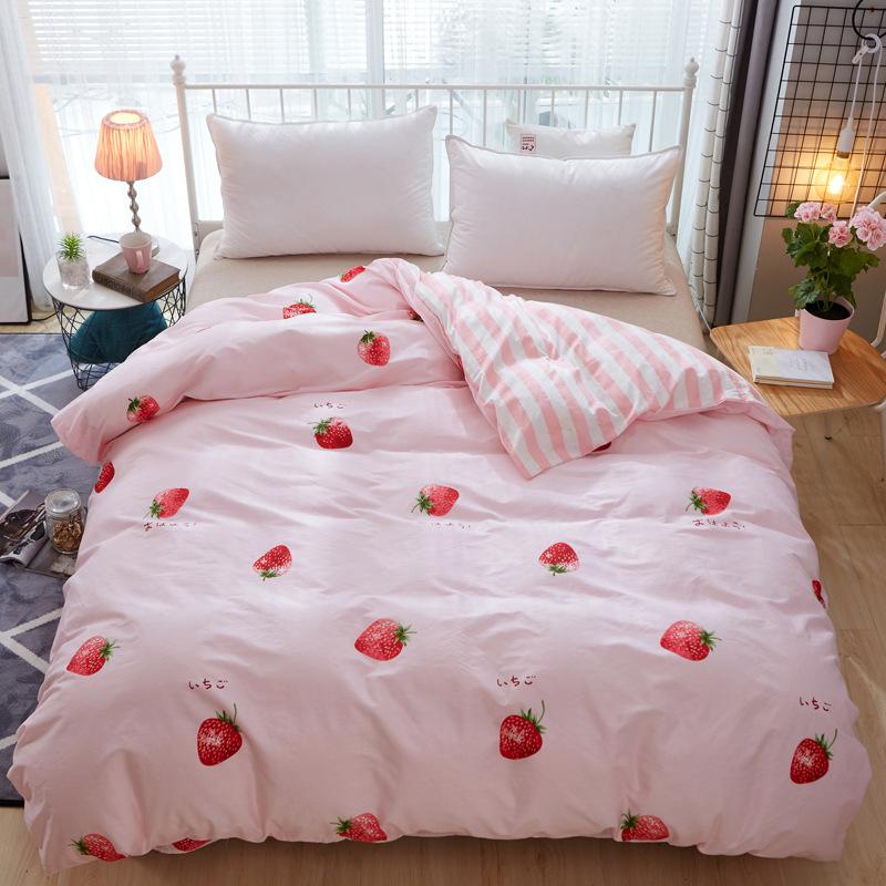 Soft 100% Cotton Duvet Cover Sets Cartoon Kids Durable Single Bed Duvet Cover and Pillowcases Set for Adults