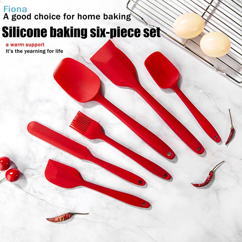 6Pcs Silicone Baking Spatula Cake Cream Spatulas Heat-Resistant Non-stick Kitchen Utensils