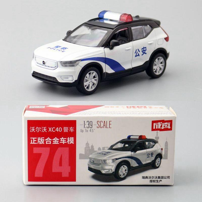 143 Alloy Xc40 Police Car Model With Inertia Control For Kids Gift Toy