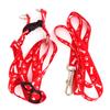 Dog Cat Harness Collar Leash Fashion Bones Paws Print Safety Traction Rope