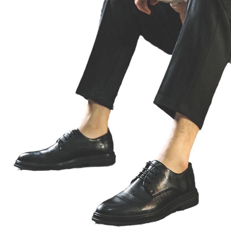 Breathable Business Dress Leather Shoes Men'S British Casual Fashion Heightening Wedding Tide Shoes M23-J