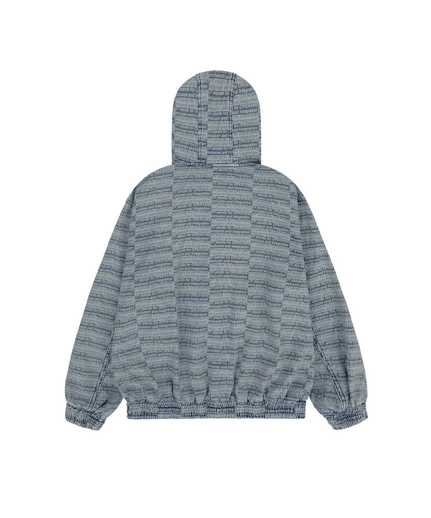 Openyard(Oy) P.L Washed Denim Hooded Jacket - Blue