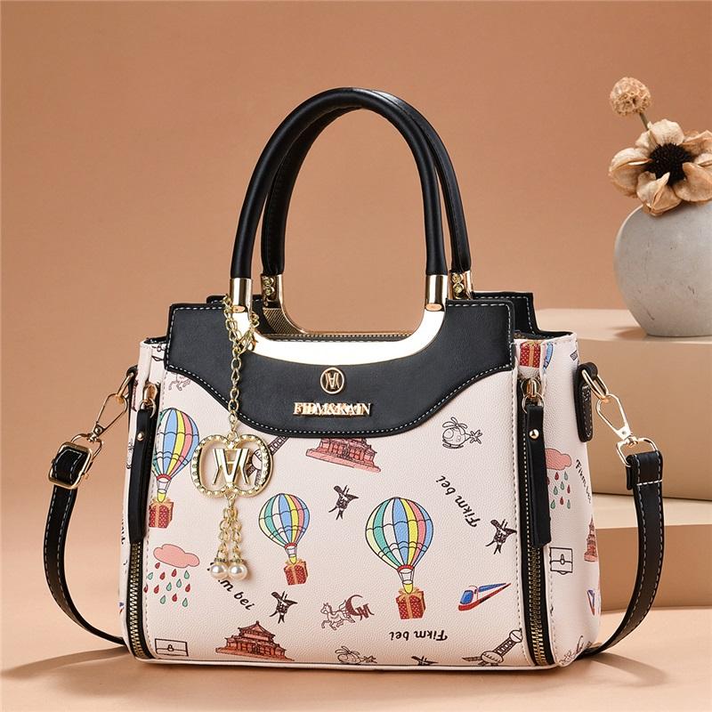 Women’s Trendy Light Luxury Printed Top Handle Bag, Fashion Shoulder Crossbody Purse For Birthday & Valentine’s Day Gift
