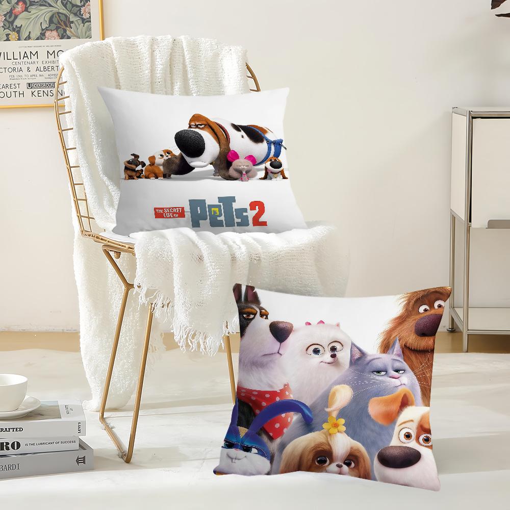 Cute Movies THE SSECRET LLIFE OF PPETS Pillow Case Suitable For Bedrooms Living Rooms Cars Home Decoration
