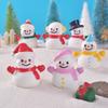 Christmas Snow Scene Christmas Snowman Cute Resin Handicraft Home Decoration Small Ornament