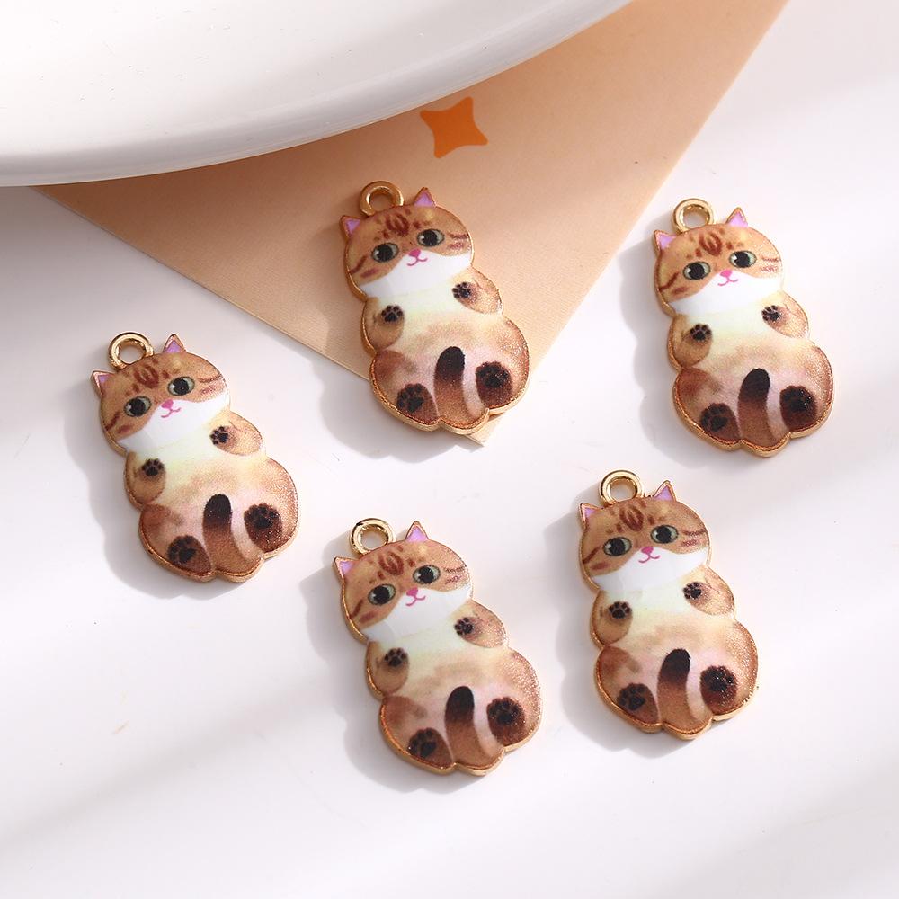 

Мультяшный милый сплав масляная капля кулон котенок подвижный хвост кулон DIY ожерелье брелок ювелирные изделия аксессуары