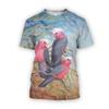 Animal Summer T-shirt Short Sleeve 3D Digital Printed Men's Round Neck Half Sleeve Casual Parrot Dazzling T-shirt