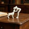 Escultura de Mujer y Perro Impresa en 3D para Mesa Figura de Mujeres Besando a un Perro para Decoración de Estante de Escritorio de Oficina en Casa