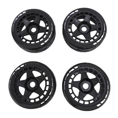 4 Stück RC Rallye-Reifen 17mm Robuster Kunststoff 1:8 RC-Auto Radreifen für Unterhaltung Schwarz