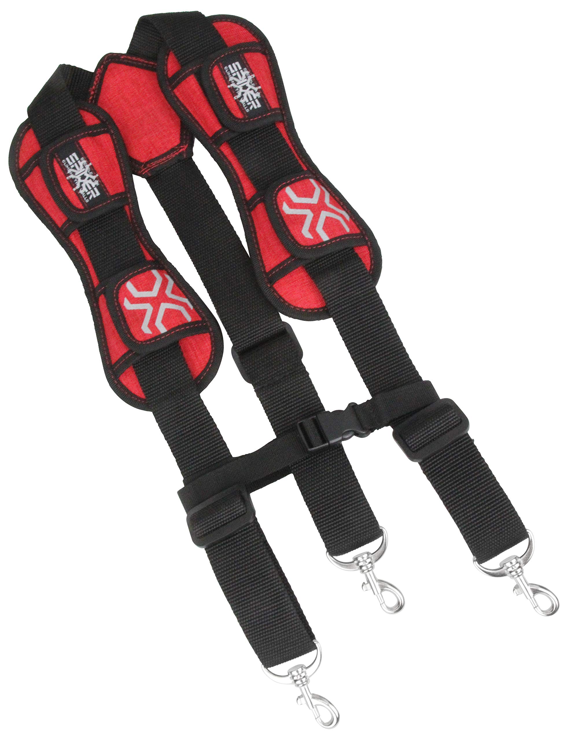 

SK11 SPIDER Suspenders Air Cushion Pad Red Attaches to Support Belt SPD-RD-10