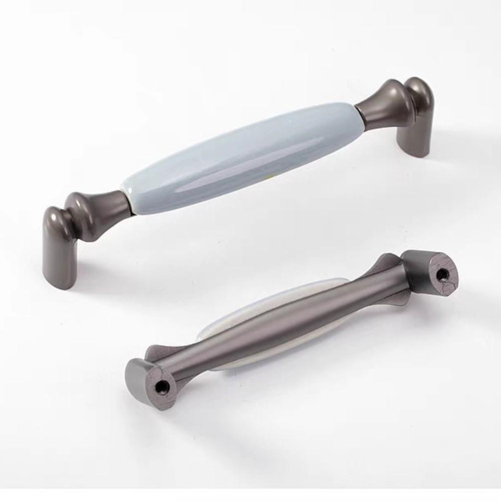 Zinc Alloy Cabinet Furniture Handle Blue Gray Cabinet Pulls Wardrob Handle Cabinet Door Hardware