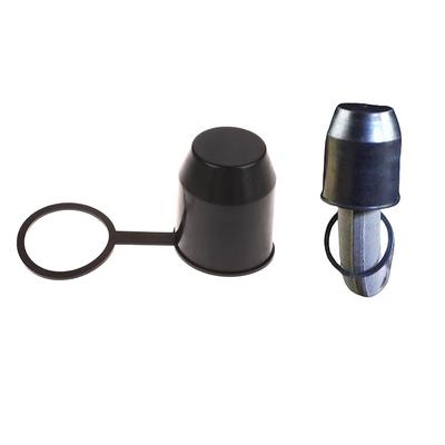 1PC Durável Preto Cap Engate de Reboque Caravan Carro Reboque Bola de Reboque Capa Protetora Universal 54mm Auto Barra de Reboque Bola Capa Peças