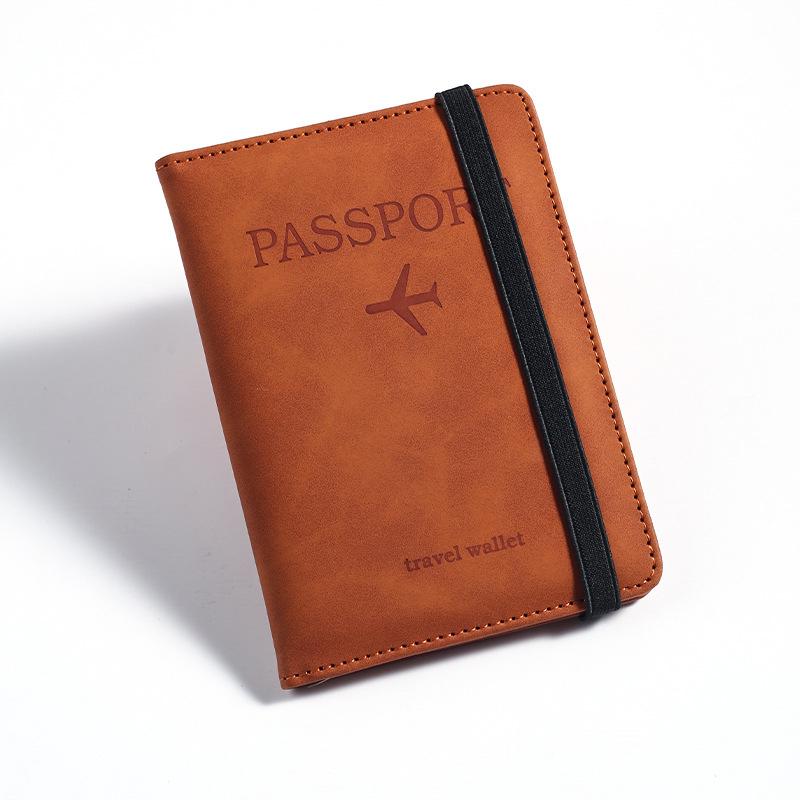 Women Men Rfid Vintage Business Passport Covers Holder Multi-Function Id Bank Card Pu Leather Wallet Case Travel Accessories