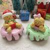 New Christmas Resin Statue Ornament Christmas Hat Bow Gingerbread Man Donut Ornament Ornament