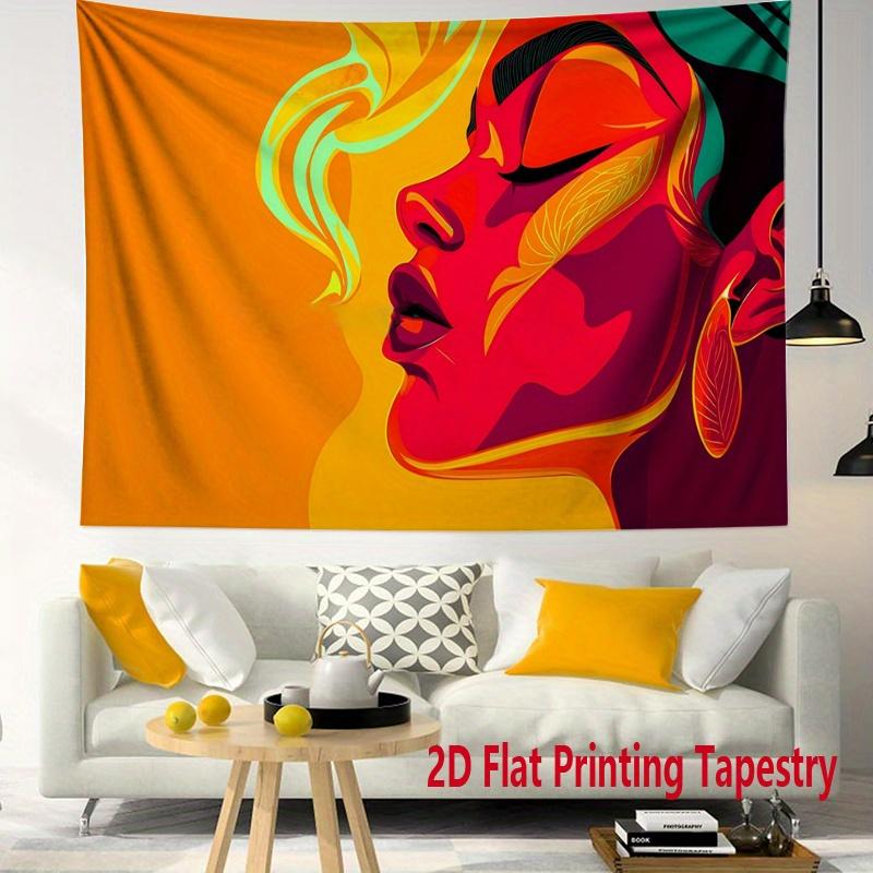 

Female sexy face Digital printing polyester wall tapestry suitable for use in living rooms bedrooms offices bars party 74x94cm(29x37in)