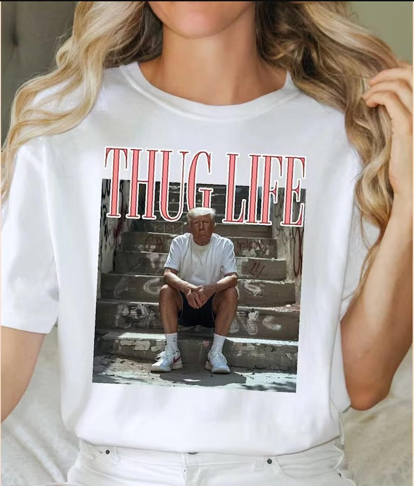 Donald Trump Thug Life Shirt, Trump 2024 Election Shirt L