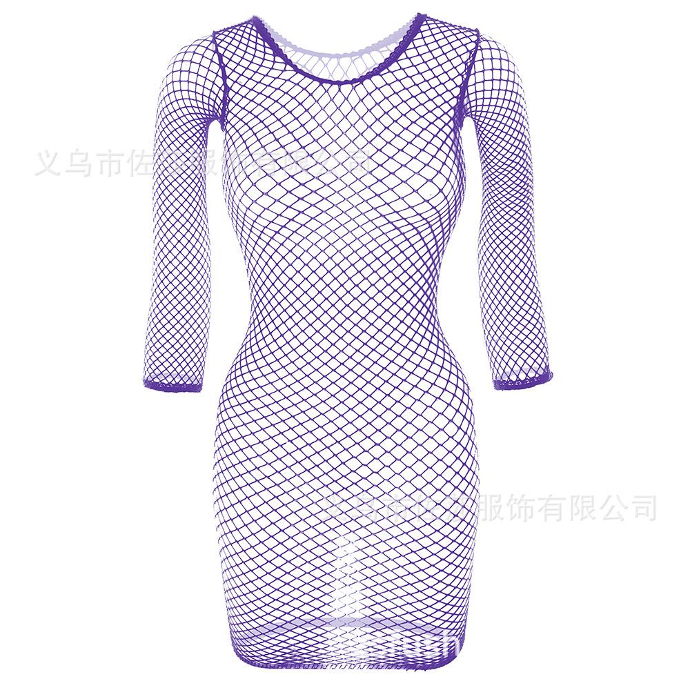 Sex underwear sexy fishing net perspective one-piece net socks suspenders temptation hollow net