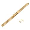 10mm AntiRust Stainless Steel Watch Strap Replacement Watch Band Strap Accessory for Watchmaker(Gold )