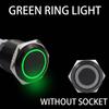 12/16/19/22mm Black shell Push Button Switch Metal Waterproof Latching Momentary LED Light Car Engine Power Switch Blue Red HUSA