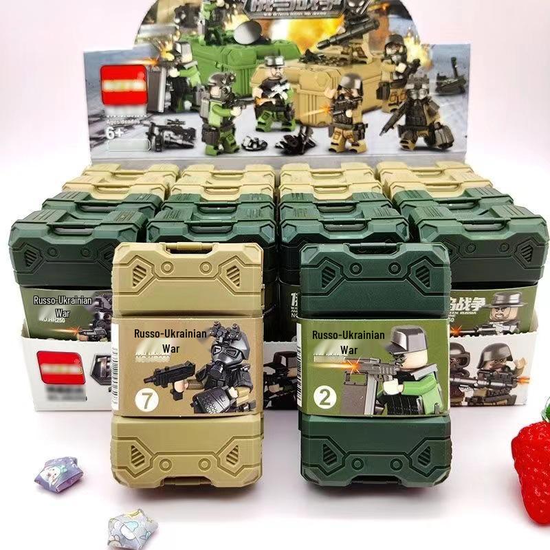 SWAT Assault Team Minifigure Set: Military Building Blocks Compatible with LEGO - Includes Soldiers, Weapons, and Sand Table for Kids.
