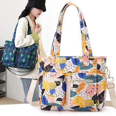 Spring Printed Women's Bag Nylon Cloth Bag Large Capacity Portable Shoulder Messenger Bag Mother Travel Women's Bag