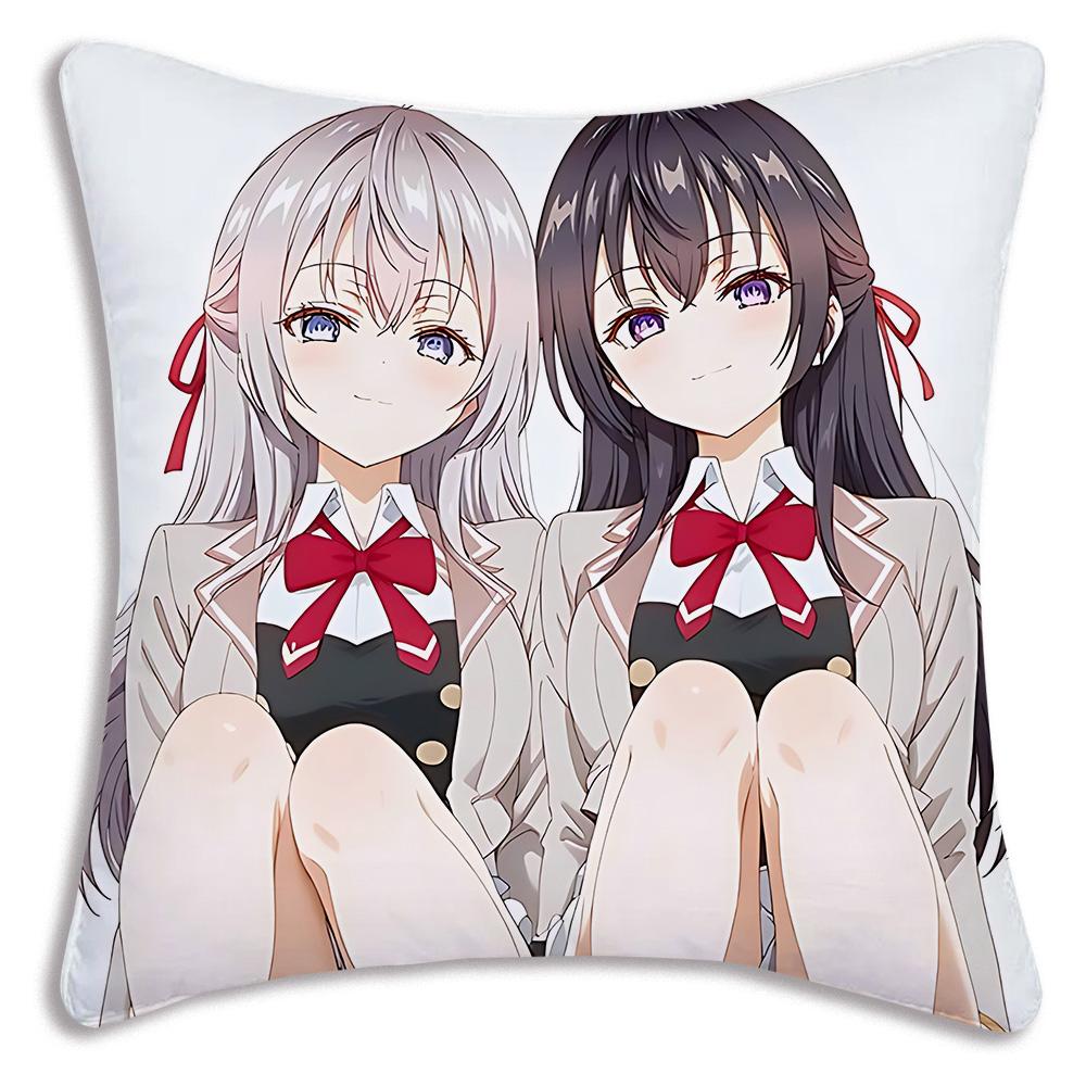 Pillow Cartoon Alya Sometimes Hides Her Feelings In Russian Sofa Decorative Home Double-Sided Printing Short Plush Cushion Cover