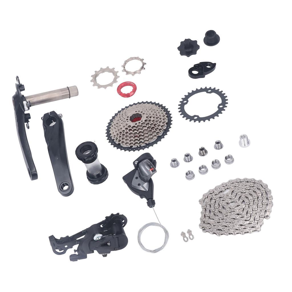 10 Speed Groupset 10 Speed 46T Cassette Crank Arm Bottom Bracket Thumb Shifter Rear Derailleur Set 32T Cassette Sprocket