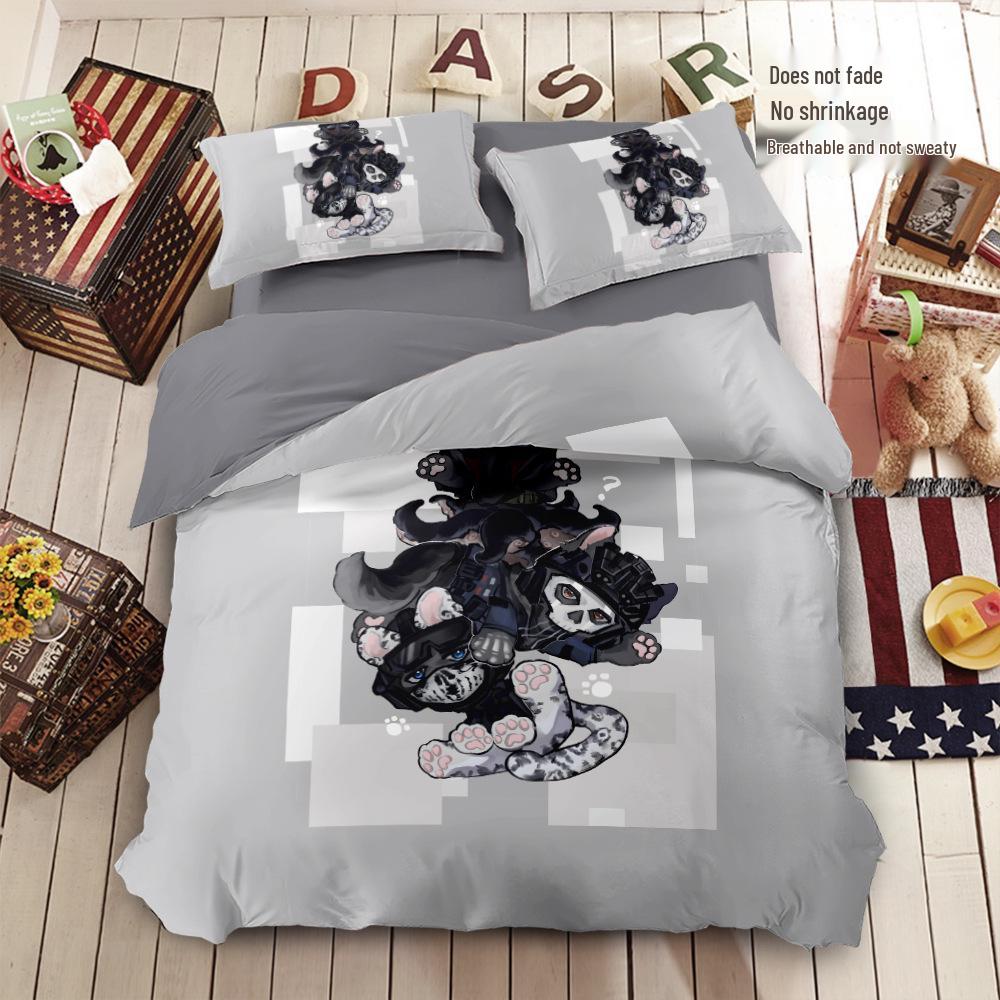 Call of Duty Gaming-Themed Four-Piece Duvet and Bedding Set for Boys' Dorm Room