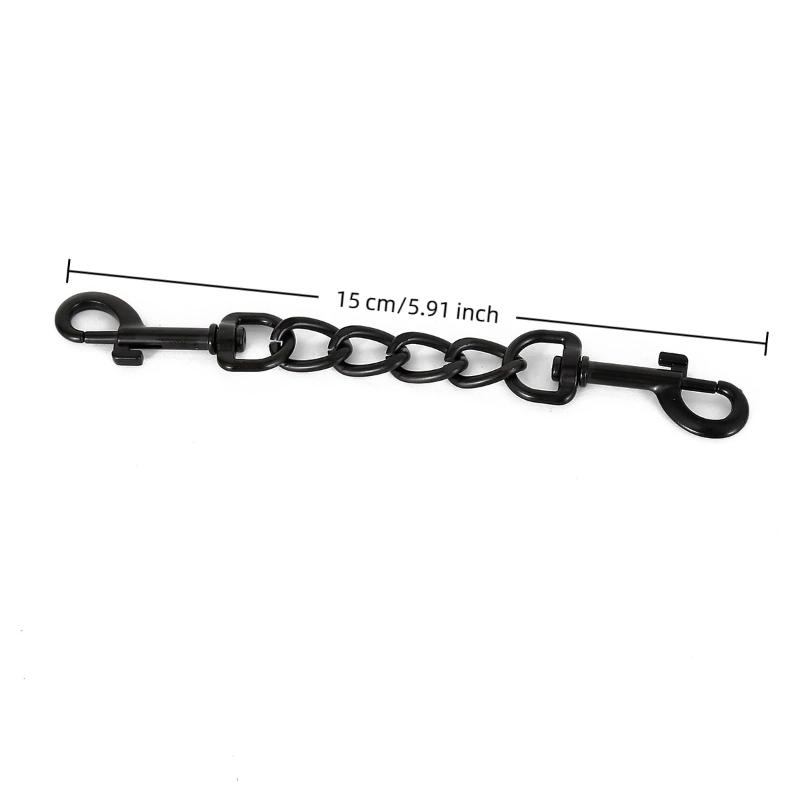 Hoyytu Adult Restraint Handcuff Double End Metal Hook Chain Portable Design for Couple Bondage Travel Intimate Use