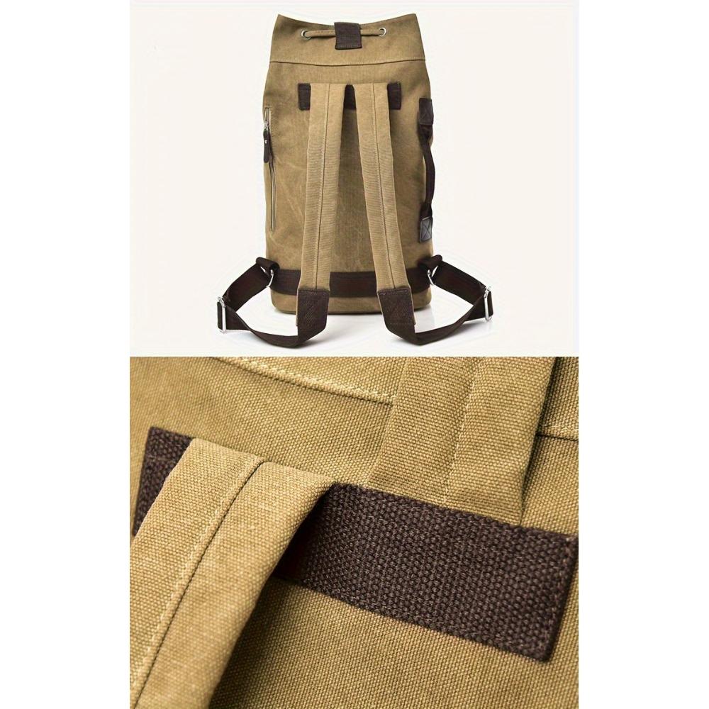 Fashion Canvas Sports Backpack Barrel Bag Travel Computer Backpack Men's Bag Leisure Travel School Bag Unisex