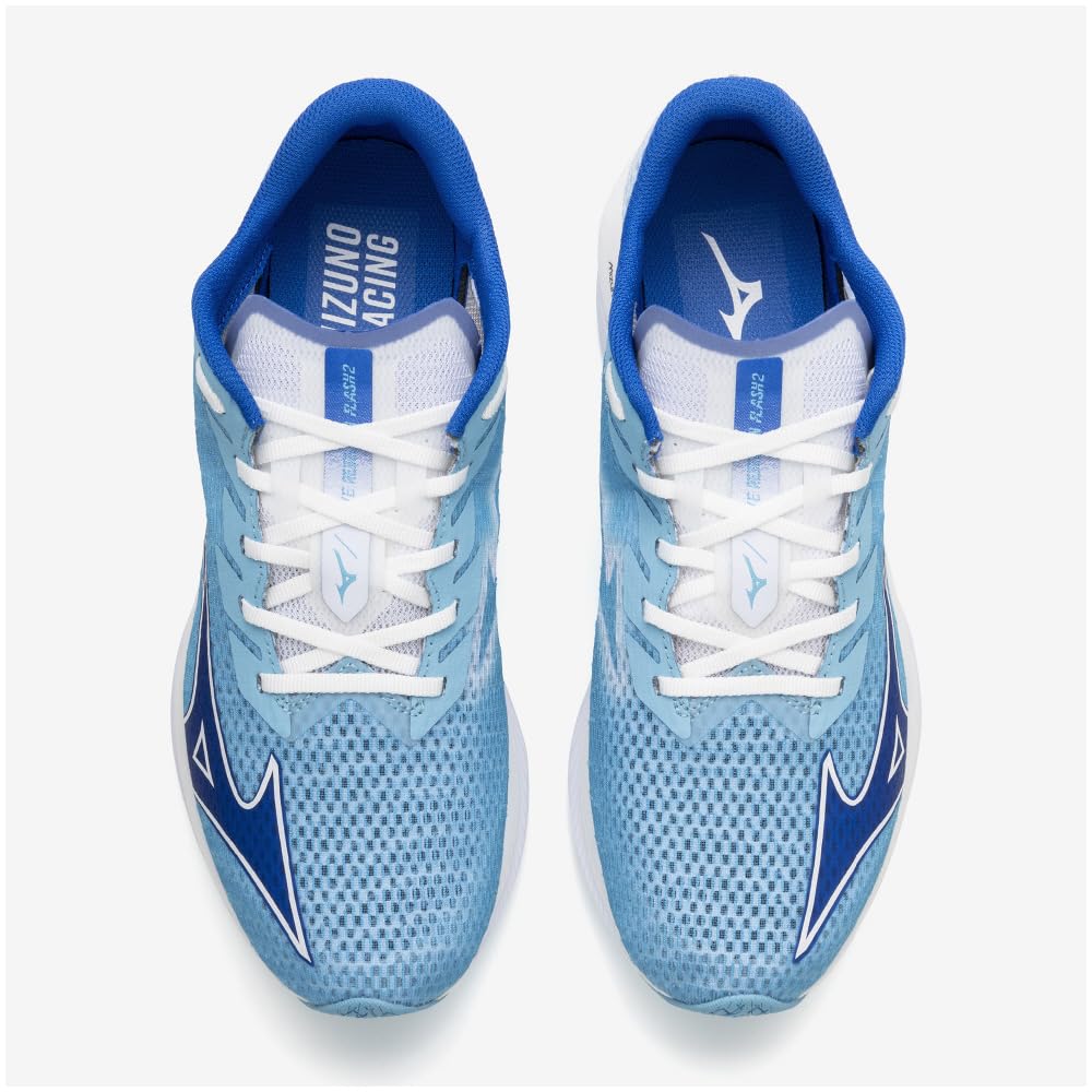 Mizuno Chaussures de Running Wave Rebellion Flash 2 pour Bleu Épais x Bleu x 2E Jogging, Marathon, Entraînement, Sports, Légères, Résilientes, Semelle, Homme,
