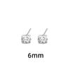Korean Style Petite Square Zircon Stud Earrings for Pierced Ears - Simple Nude Diamond Cartilage Studs for Layering