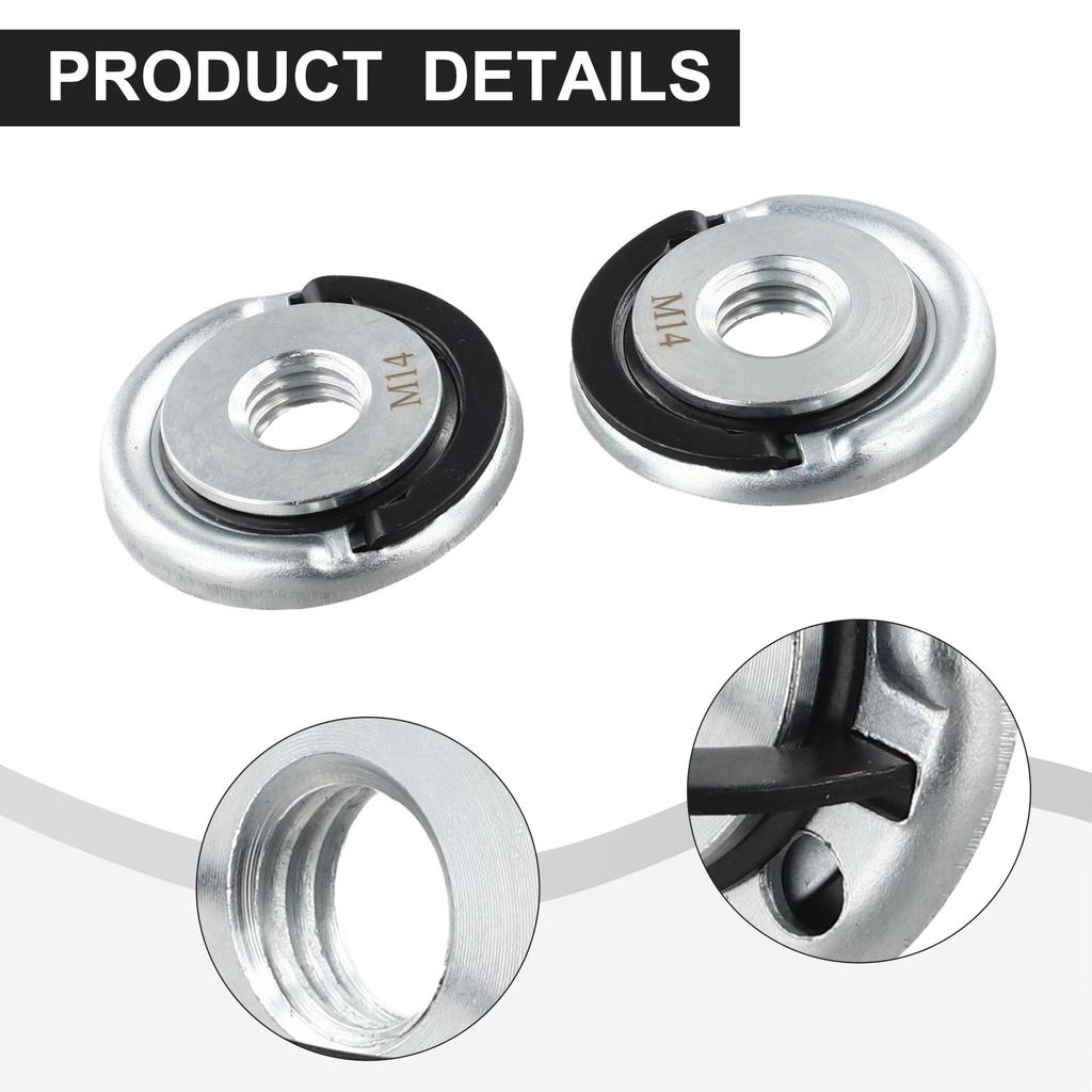 2 PCS 45mm Flange Nuts for Angle Grinder Cup Wheel and Cut Off Disc
