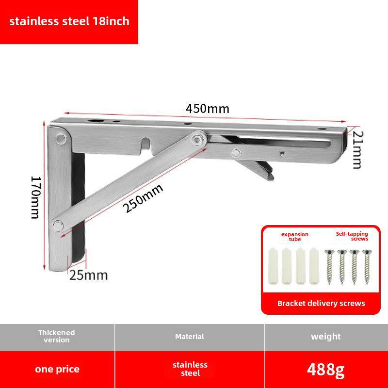

Складной треугольный кронштейн для полки из нержавеющей стали для настенного монтажа