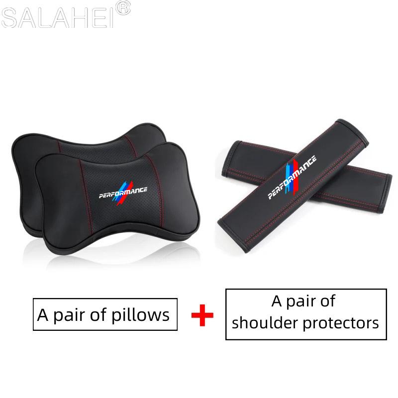 Car Seat Neck Pillow Headrest Cushion Protection Shoulder Pads For BMW Performance M2 M3 M4 M5 M6 E46 E90 E60 F10 F30 Accessorie