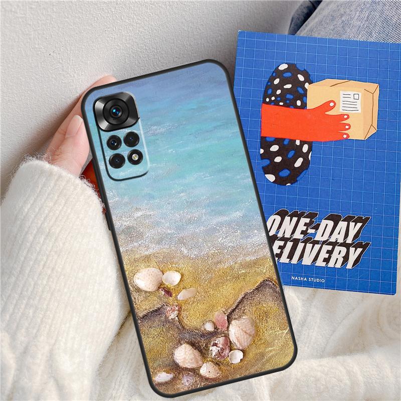 Seashell Shell Sea Art Funda For Xiaomi Redmi Note 13 Pro 14 9 10 11 12 9S 10S 11S 12S Redmi 13C 10C 12C 14C Case