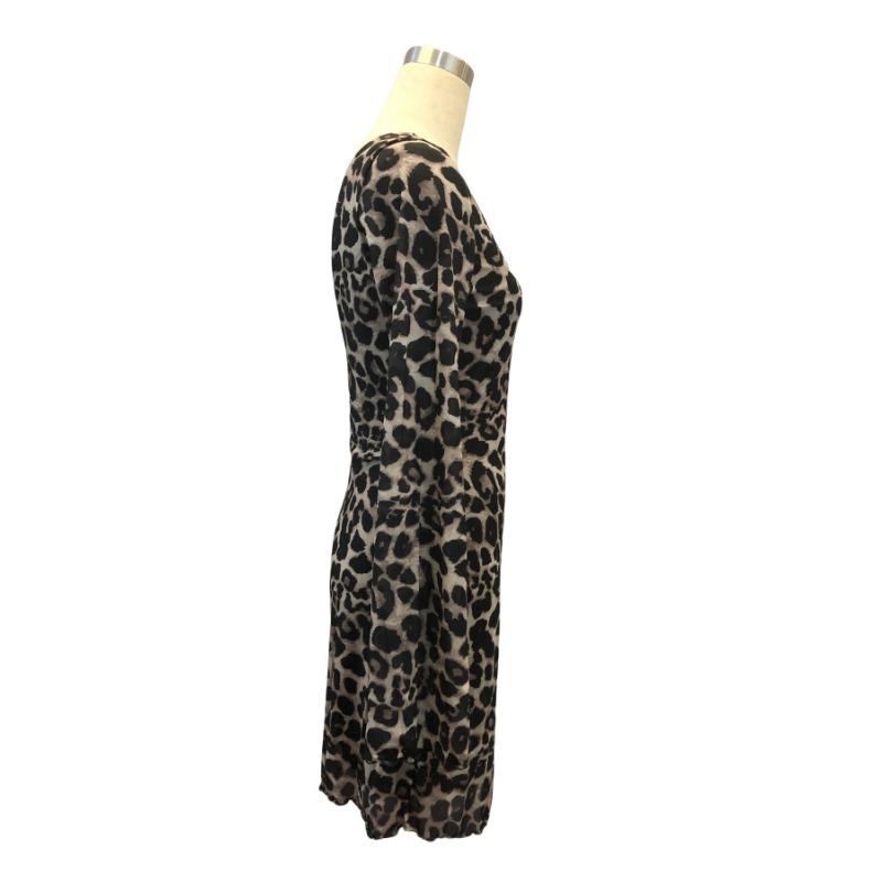 Women's Spring/summer Sexy Leopard Print Halter Sleeve Mesh Dress