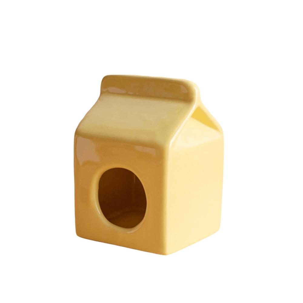 Comfortable Ceramic Hamster Nest Non-Slip Pet Ice Cold House Hamster Hideout  Cage Accessories жёлтый