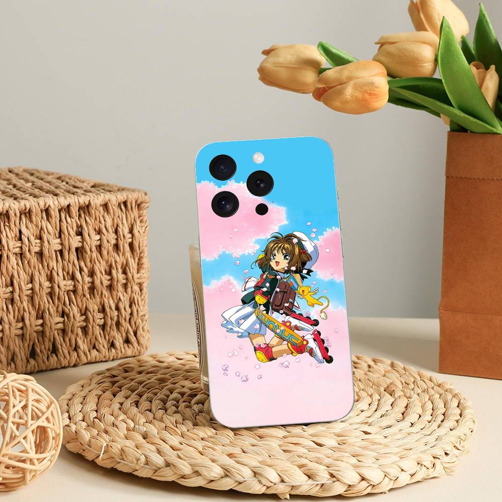 Cute C-Cardcaptor Sakura-S Phone Case For IPhone 17 16 15 12 11 Pro Max 14 Plus 13 Mini Clear Cover Soft Funda