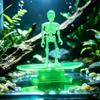 Air Pump Powered Surfing Dancing Skeleton Aquarium Bubbler  Fish Landscaping