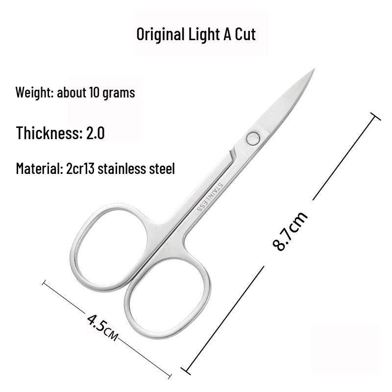 Stainless Steel Nose & Eyebrow Scissors: Pointed & Round Tips, Various Styles for Beauty & Makeup Needs