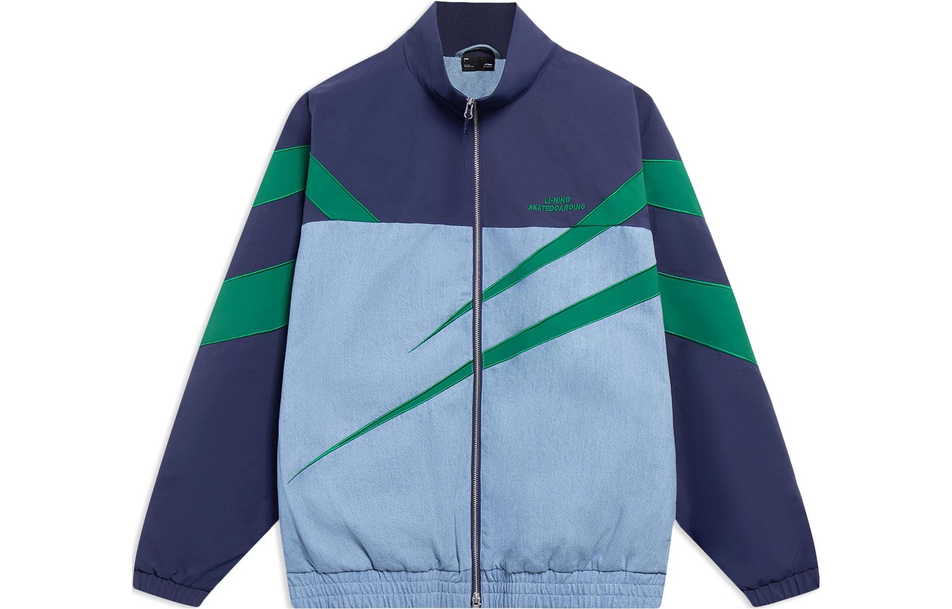 Li Ning Jackets Men s Dark Blue Stand Collar Moderate Other AFDT127-2 XXL