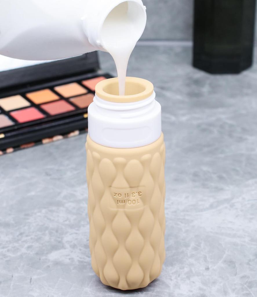 Cabin Crew Travel Bottles with Clear Toiletry Set of 4 100ml Squeezeable Travel Containers for Shampoo and a Holiday Travel Essentials [2025