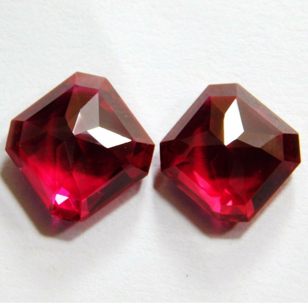 Natural Red Ruby 16.25ct Square Cut Certified Loose Gemstone
