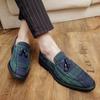 Large size casual shoes loafers men's shoes fringed trendy shoes British small leather shoes