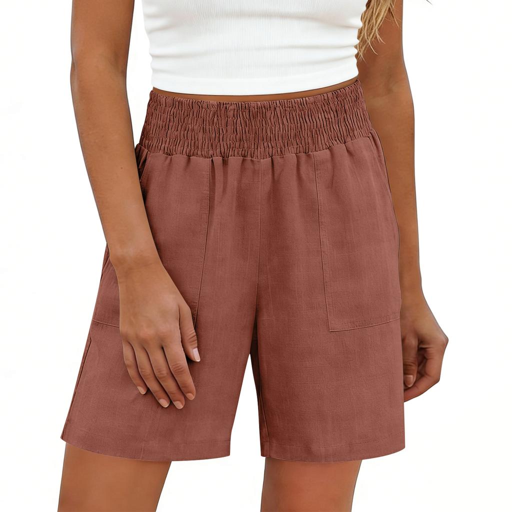 Shorts For Women Casual Summer High Waisted Wide Leg Beach Vacation Shorts With Pockets