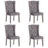 Day and Night - Day and Night Dining Chairs 4 Units Gray Velvet