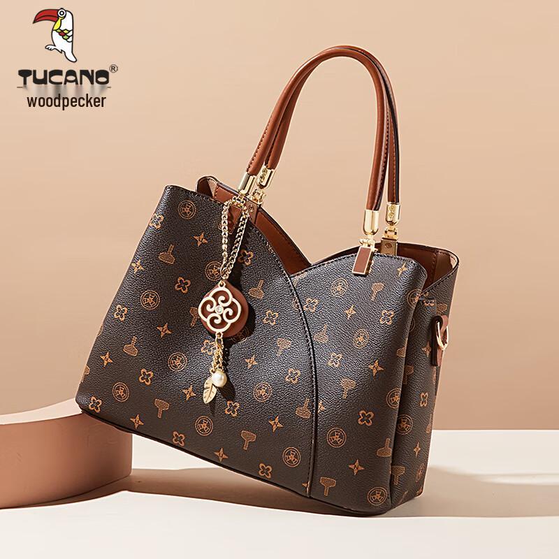 Tucano Klassische Damen-Handtasche mit Print & Umhängetasche