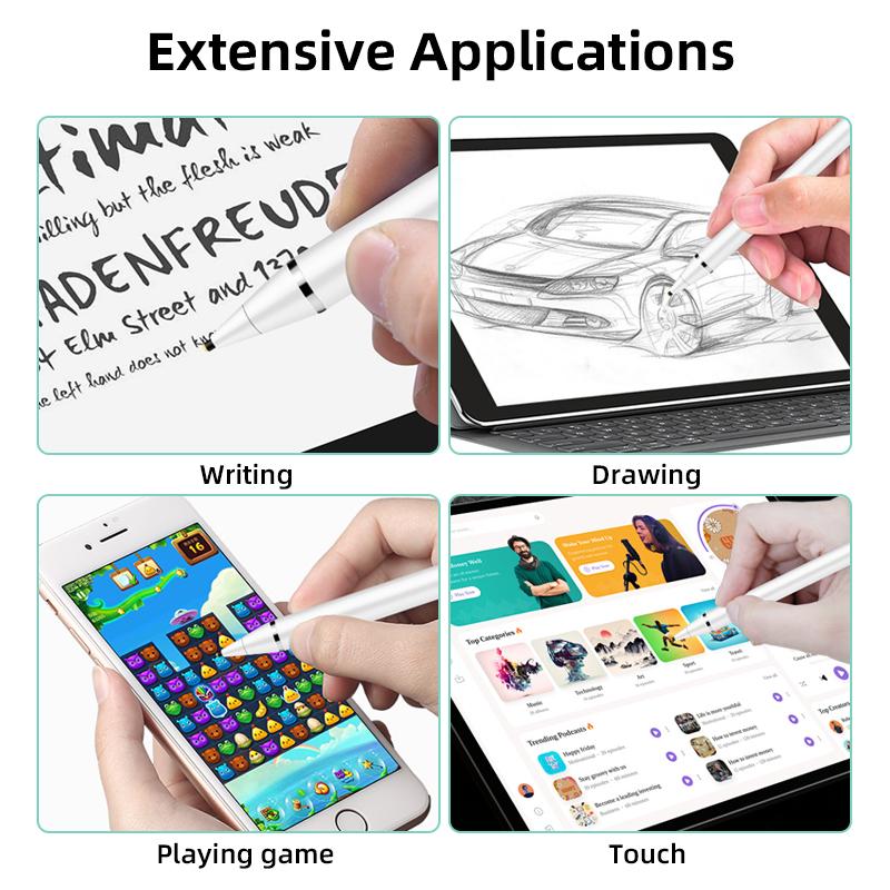 Smart Universal Active Drawing Pencil Touch Stylus Pen With Fine Tip for Apple Android Capacitive Screen Phone Capacitive Pen