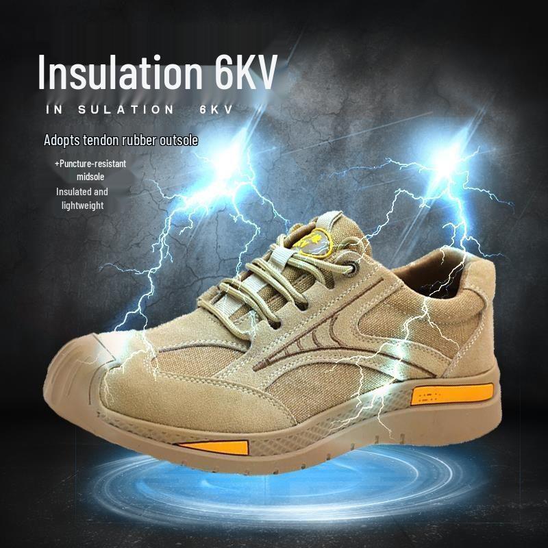 Cross-Border Protective Electrician Safety Shoes: Anti-Smash, Anti-Puncture, Insulated, Breathable, Anti-Odor, Slip-Resistant.